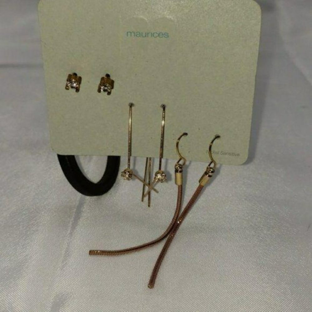 Maurices 3pk earrings studs drop dangle jewelry